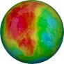 Arctic ozone map for 2025-03-14